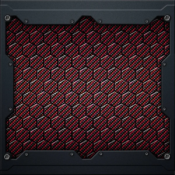 koyu gri metal çerçeve altıgen karbon fiber. 