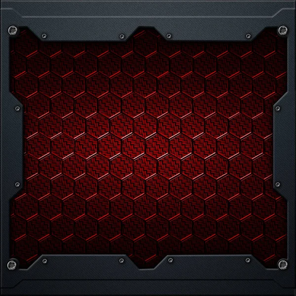 koyu gri metal çerçeve altıgen karbon fiber. 