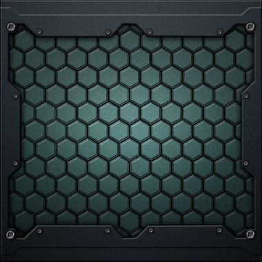 koyu gri metal çerçeve altıgen karbon fiber. 