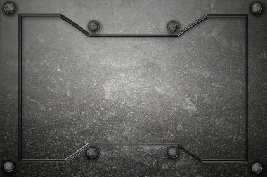 arka plan ve textu için metal çerçeveli metal veya beton duvar