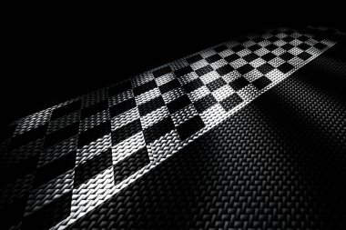 karbon fiber arka plan. damalı desen. 3d illüstrasyon dostum
