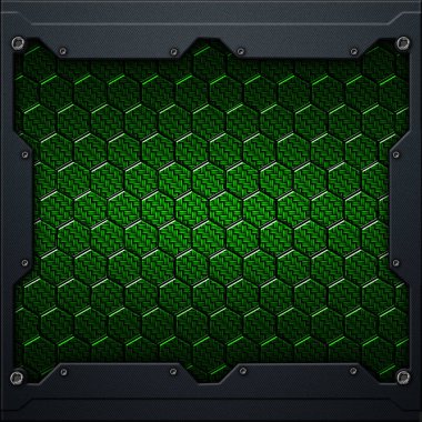 koyu gri metal çerçeve altıgen karbon fiber. 