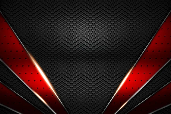 Red and black carbon fiber and chromium frame. — Stock Photo, Image