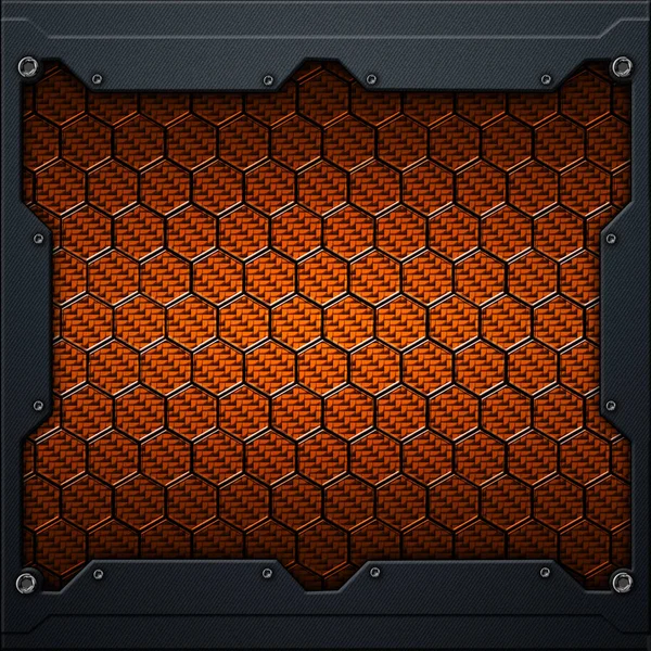 koyu gri metal çerçeve altıgen karbon fiber. 