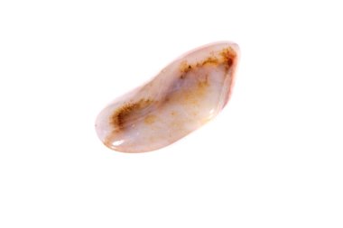 Beyaz bir arka plan üzerinde mineral taş jasper makro yakın çekim