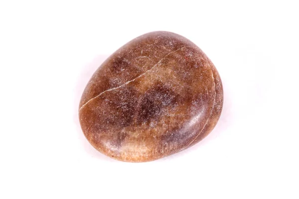 Makro Mineralstein Jaspis Auf Weißem Hintergrund Nahaufnahme — Stockfoto