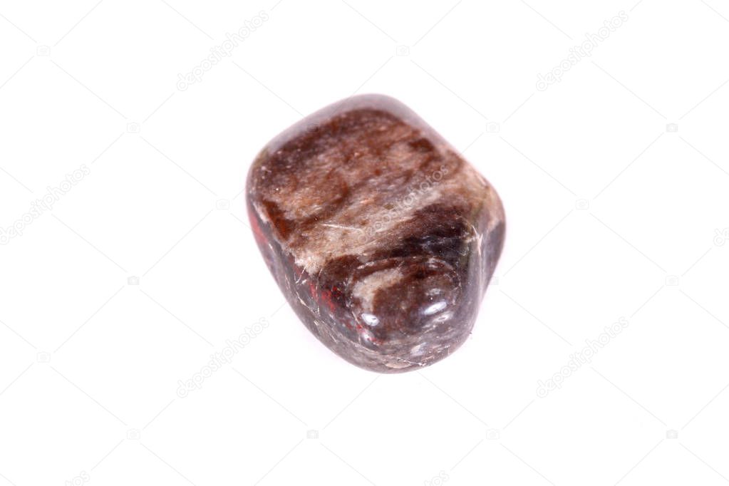 Macro mineral stone jasper on a white background close up