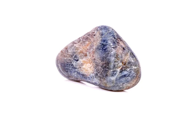 Macro mineral stone sapphire on white background close up