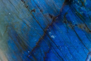 Makro mineral taş Labrador beyaz arka plan üzerinde kapat