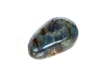 Makro mineral taş Labrador beyaz arka plan üzerinde kapat