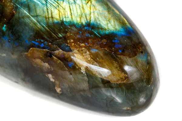 매크로 미네랄 Labradorite 배경에 가까이 — 스톡 사진