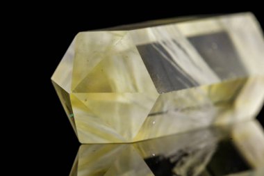 makro mineral taş sarı citrine yakın çekim