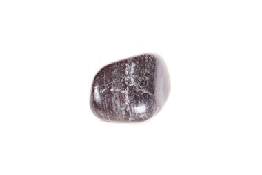 Beyaz bir arka plan üzerinde mineral taş jasper makro yakın çekim