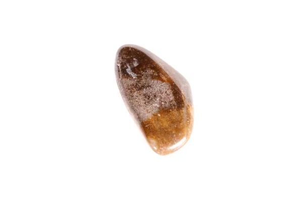 Makro Mineral Sten Jasper Vit Bakgrund Nära Håll — Stockfoto