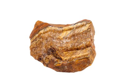 Makro mineral taş kaplan'ın gözünün içine belgili tanımlık doğurmak beyaz bir arka plan üzerinde Kapat