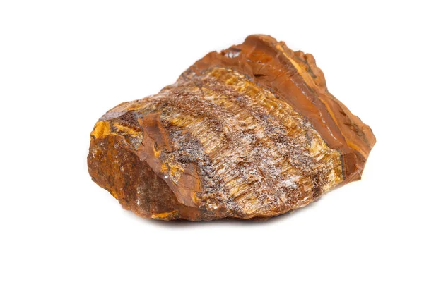 Makro Mineral Batu Mata Tiger Dalam Berkembang Biak Pada Latar — Stok Foto