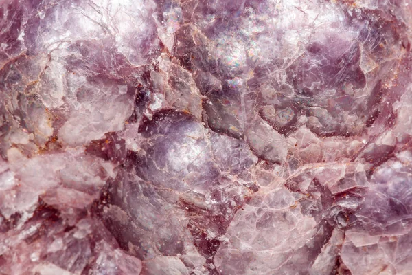 Macro Pedra Mineral Lepidolite Rocha Fundo Branco Perto — Fotografia de Stock