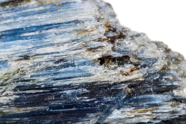 Piedra Mineral Macro Kyanite Fondo Blanco Cerca — Foto de Stock