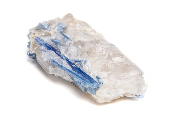 Piedra Mineral Macro Kyanite Fondo Blanco Cerca — Foto de Stock