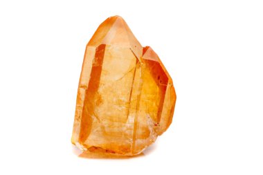 Makro mineral taş Lemurya kristal beyaz bir arka plan yakın çekim