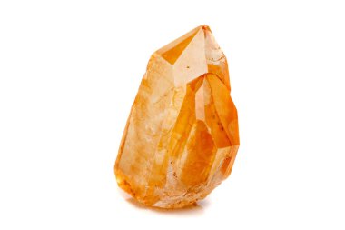 Makro mineral taş Lemurya kristal beyaz bir arka plan yakın çekim