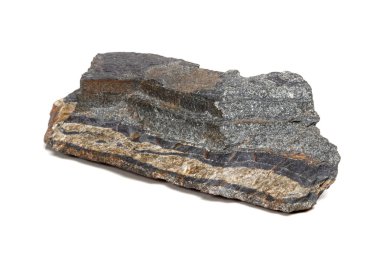 Makro mineral taş yılan göz beyaz bir arka plan Rock'daki yakın çekim