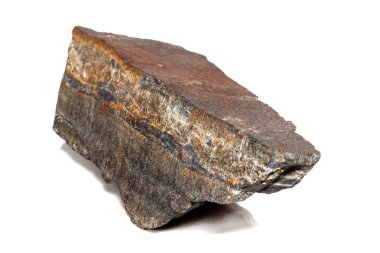 Makro mineral taş yılan göz beyaz bir arka plan Rock'daki yakın çekim