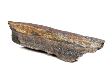 Makro mineral taş yılan göz beyaz bir arka plan Rock'daki yakın çekim