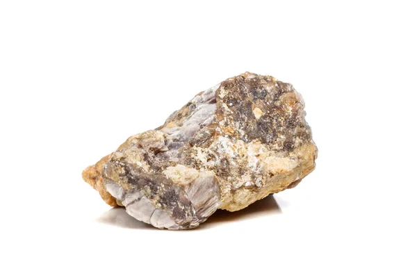 Macro Piedra Mineral Corindón Roca Fondo Blanco Cerca — Foto de Stock