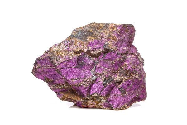 Macro Pietra Minerale Purpurea Purite Viola Nella Razza Uno Sfondo — Foto Stock