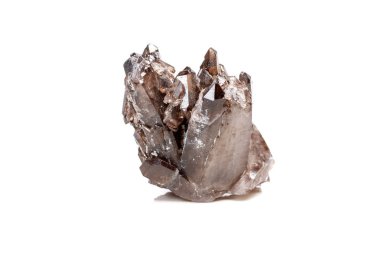 Makro mineral taş Scene kristal beyaz bir arka plan Rock'daki yakın çekim