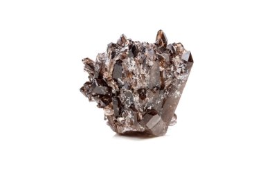 Makro mineral taş Scene kristal beyaz bir arka plan Rock'daki yakın çekim