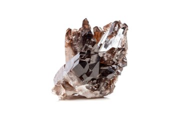 Makro mineral taş Scene kristal beyaz bir arka plan Rock'daki yakın çekim