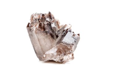 Makro mineral taş Scene kristal beyaz bir arka plan Rock'daki yakın çekim