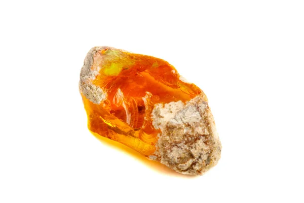 Makro Opal Mineral Sten Rock Vit Bakgrund Närbild — Stockfoto