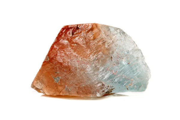 Topacio Piedra Mineral Macro Sobre Fondo Blanco Cerca —  Fotos de Stock