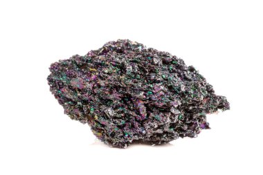 Makro mineral taş Carborundum beyaz arka plan üzerinde Kapat