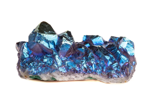 Batu Mineral Makro Titanium Quartz Flame Aura Quartz Pada Latar — Stok Foto