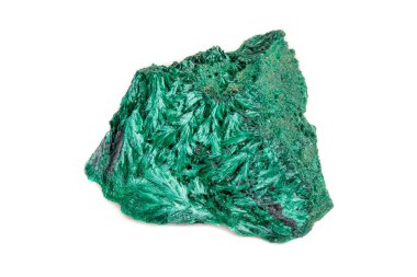 Makro mineral taş plisoviy, peluş, saten malakit beyaz arka plan yakın tarih