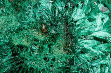 Makro mineral taş plisoviy, peluş, saten malakit beyaz arka plan yakın tarih