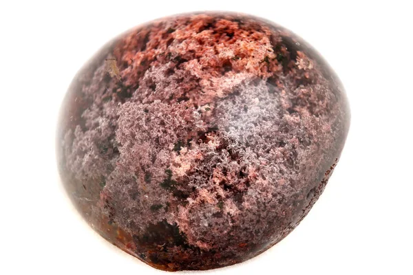 Makro Mineral Taş Kuvars Akvaryum Beyaz Bir Arka Plan Üzerinde — Stok fotoğraf