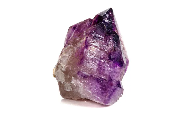 Macro Mineral Stone Amethyst Samen Smoky Quartz Rauchtopaz Een Witte — Stockfoto