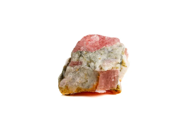 Macro Mineral Stone Rhodochrosite White Background Close — Stock Photo, Image