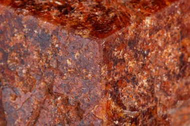 Makro mineral taş Garnet beyaz bir arka plan üzerinde Kapat