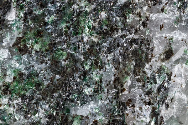 Macro Minerale Pietra Fuchsite Sfondo Bianco Primo Piano — Foto Stock