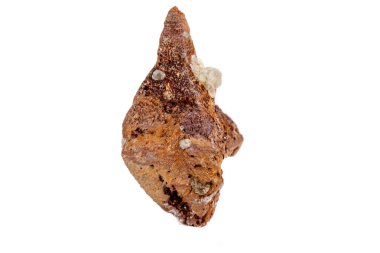 Makro Mineral taş Anatase beyaz arka plan üzerinde Kapat