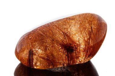 Makro mineral taş rutil kuvars zemin üzerine yakın çekim