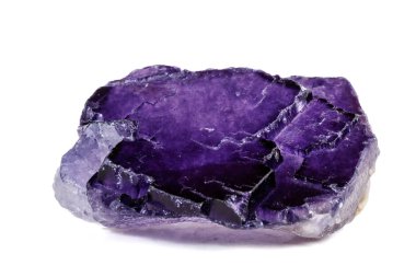 Makro mineral taş florit beyaz bir arka plan üzerinde Kapat