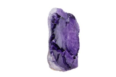 Makro mineral taş florit beyaz bir arka plan üzerinde Kapat