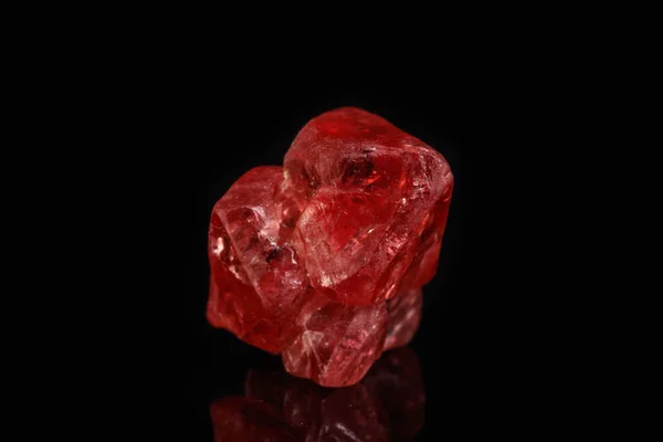 Macro Mineral Spinel Stone Black Background Close — Stock Photo, Image